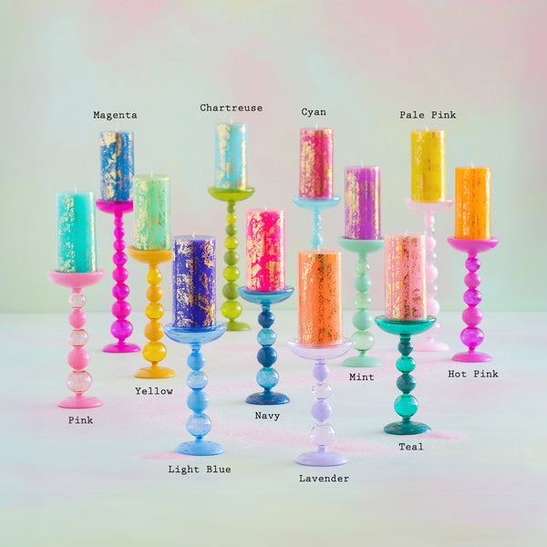 Sugar Plum Finial Pillar Candle Holder Set of 12 - Glitterville