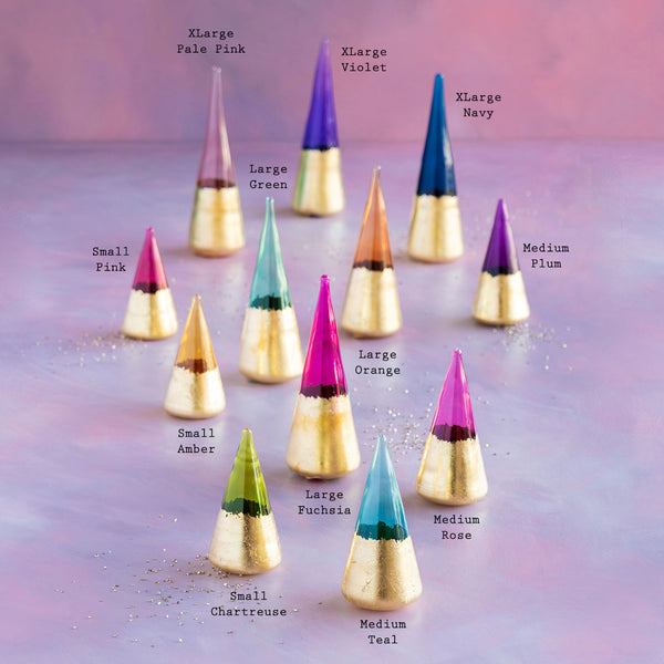 Rainbow Gold Leaf Cone Tree - Glitterville Studios, LLC
