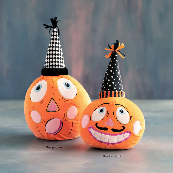 Mustachio & Surprise Pumpkin Plush - Glitterville Studios, LLC