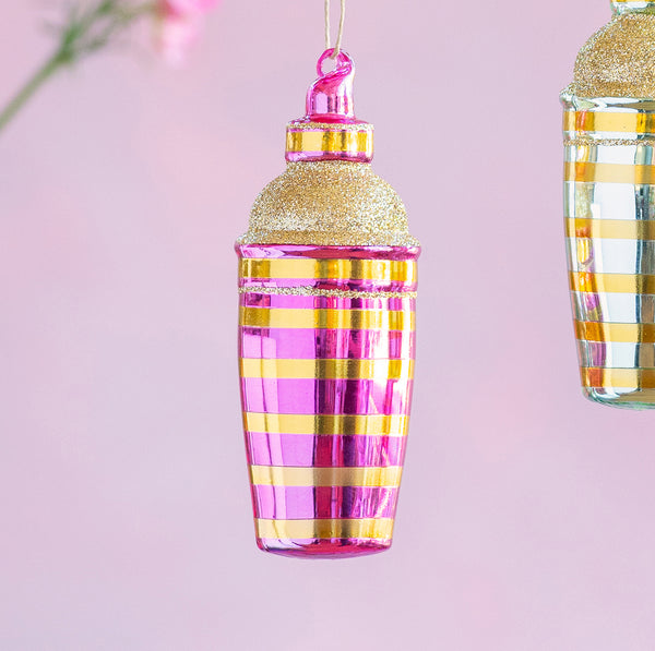 Cocktail Shaker Ornament Glitterville Studios