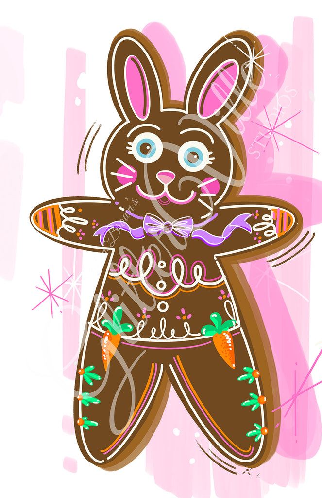 Coco Cottontail Chocolate Bunny Signed Print