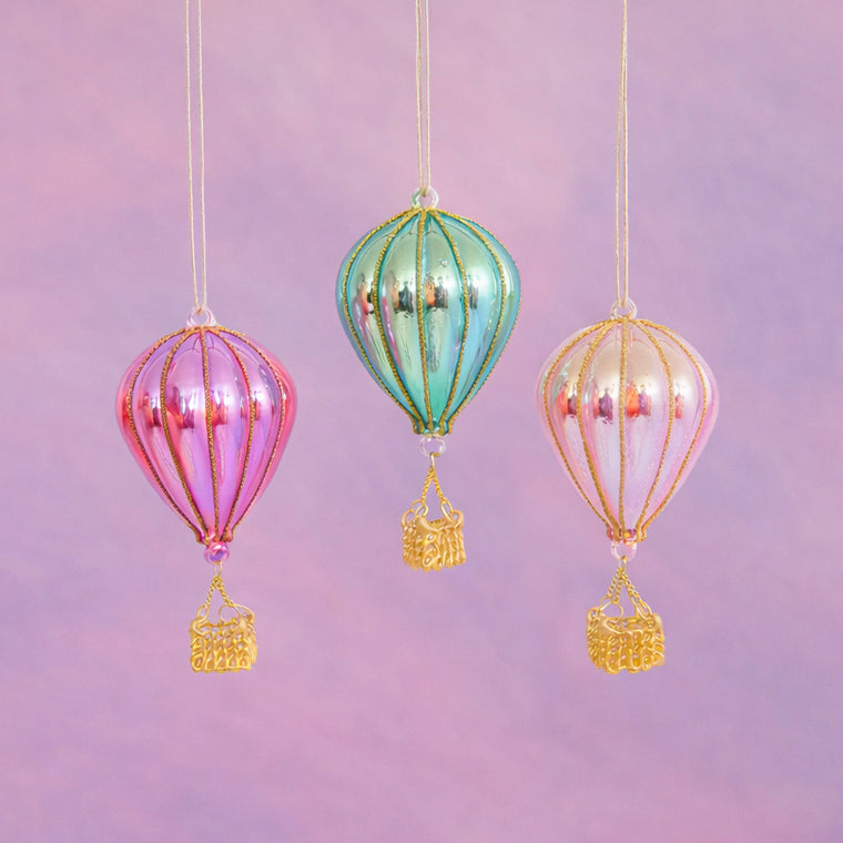 Iridescent Hot Air Balloon Ornament