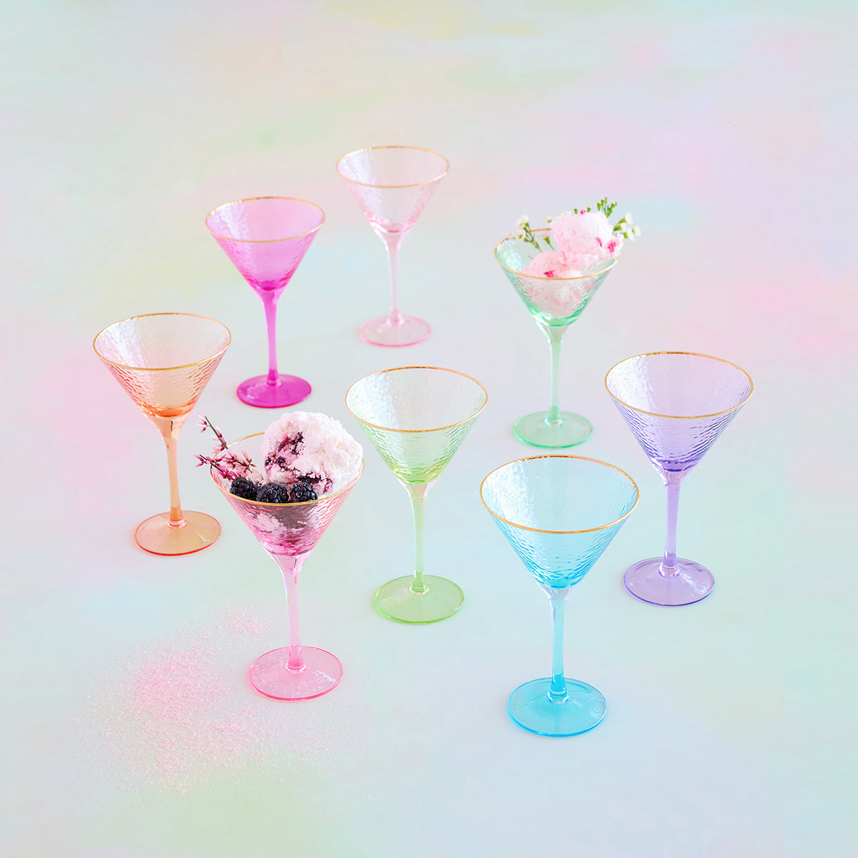 Rainbow Martini Glass