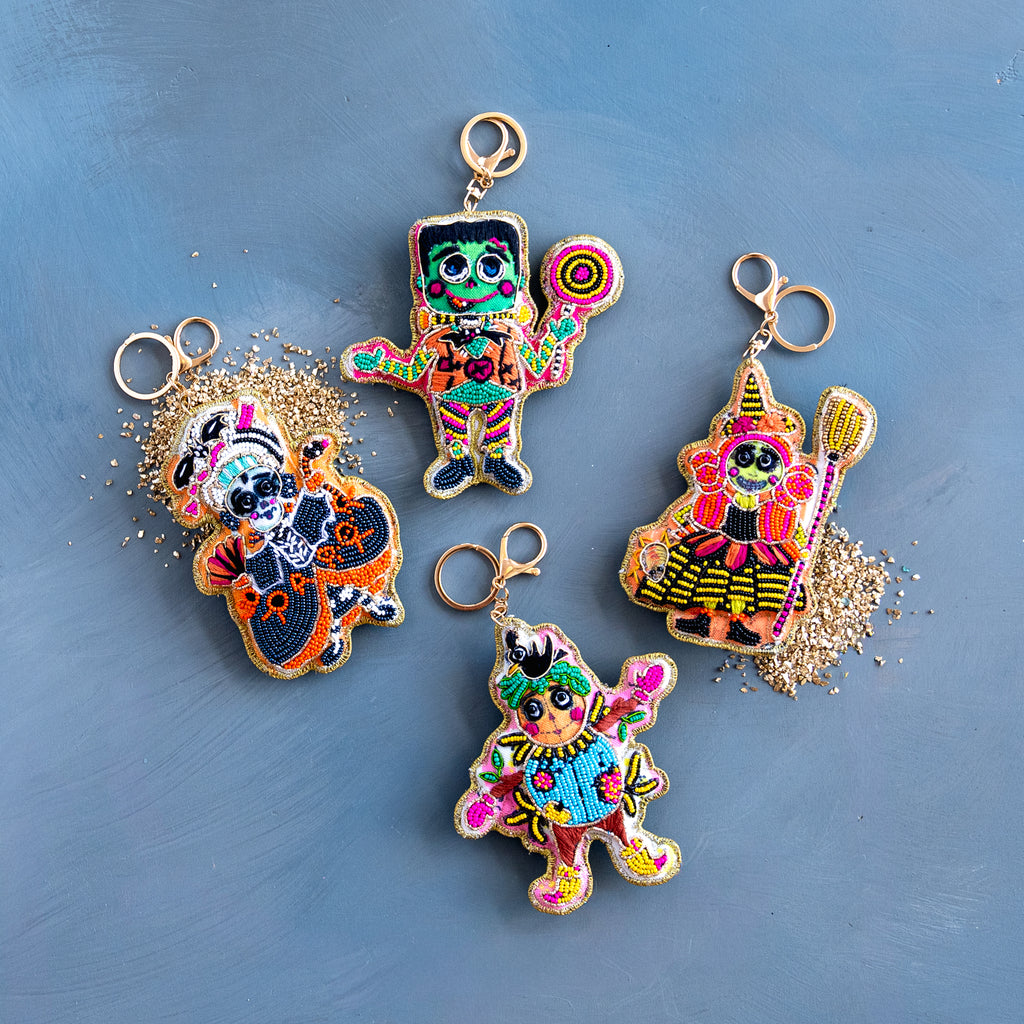 Spooky Kooks Beaded Bag Charm