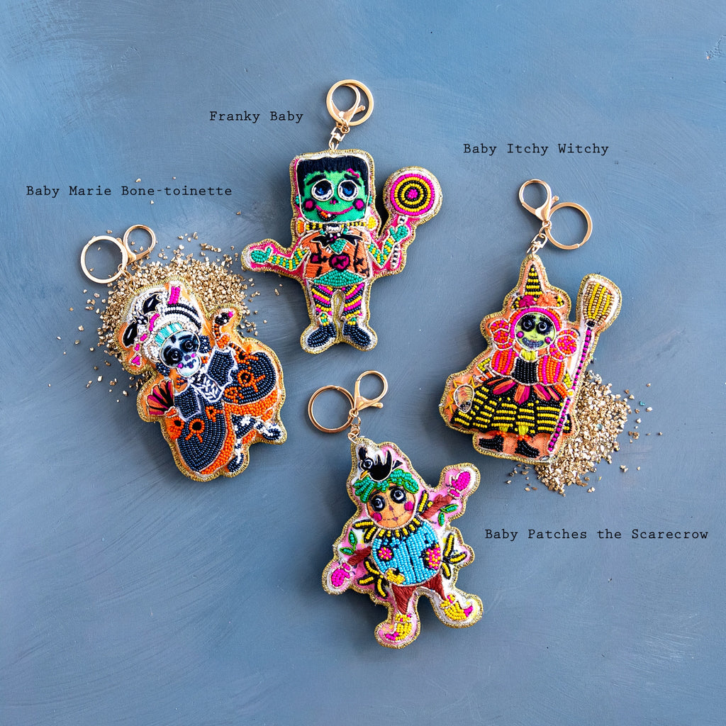 Spooky Kooks Beaded Bag Charm