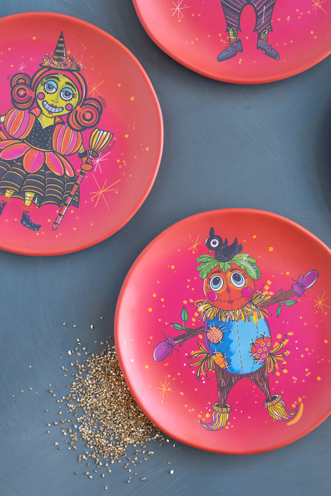 Spooky Kooks Halloween Dessert Plate, Set of 4