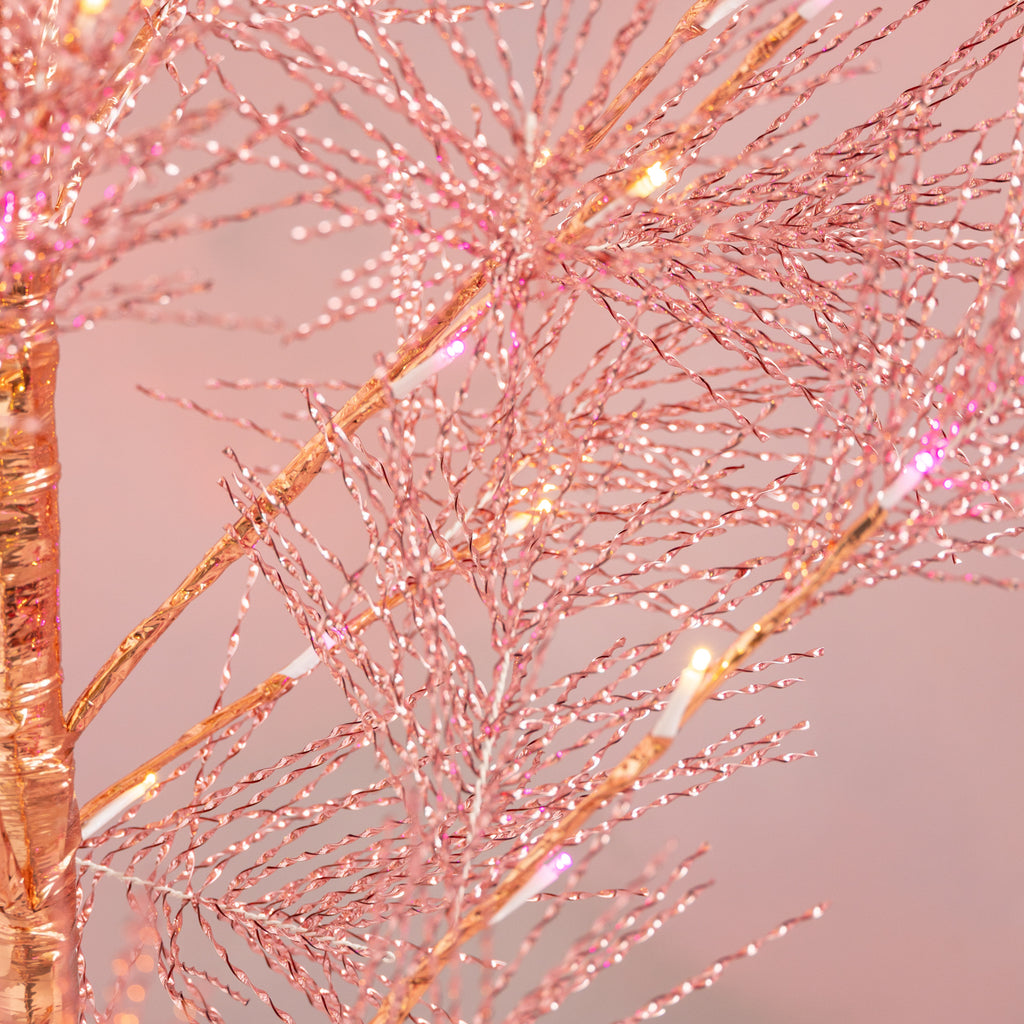 Pink Metallic Tree with Lights, Small