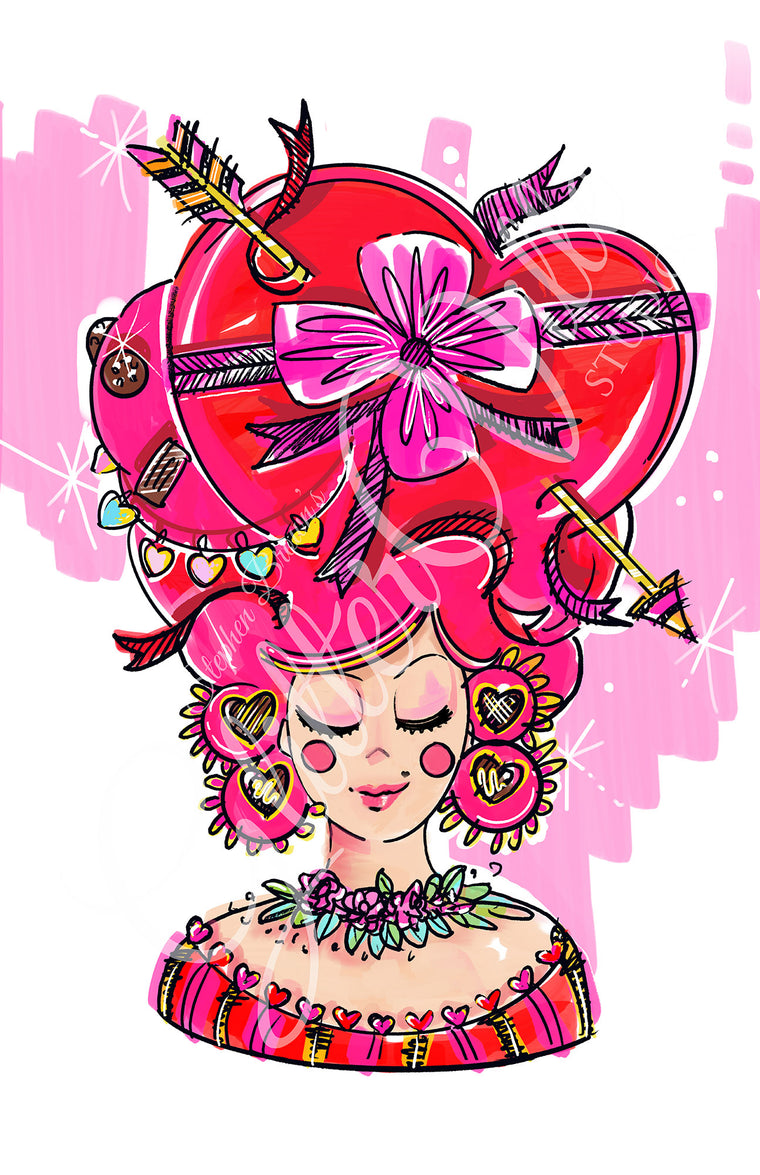 Miss Valentine Signed Print