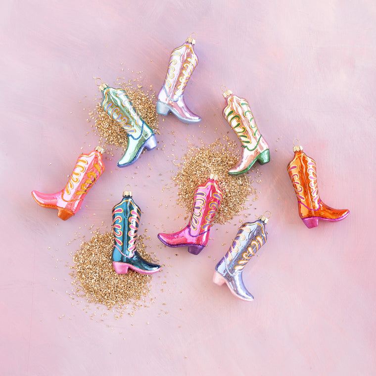 Glitter Up Cowboy Boot Ornament