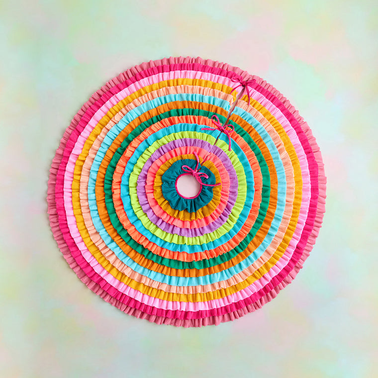 Color Pop Pleats Tree Skirt