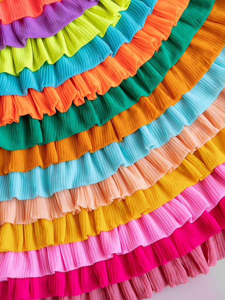 Color Pop Pleats Tree Skirt