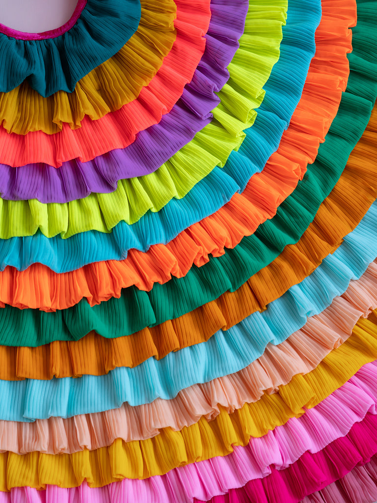 Color Pop Pleats Tree Skirt