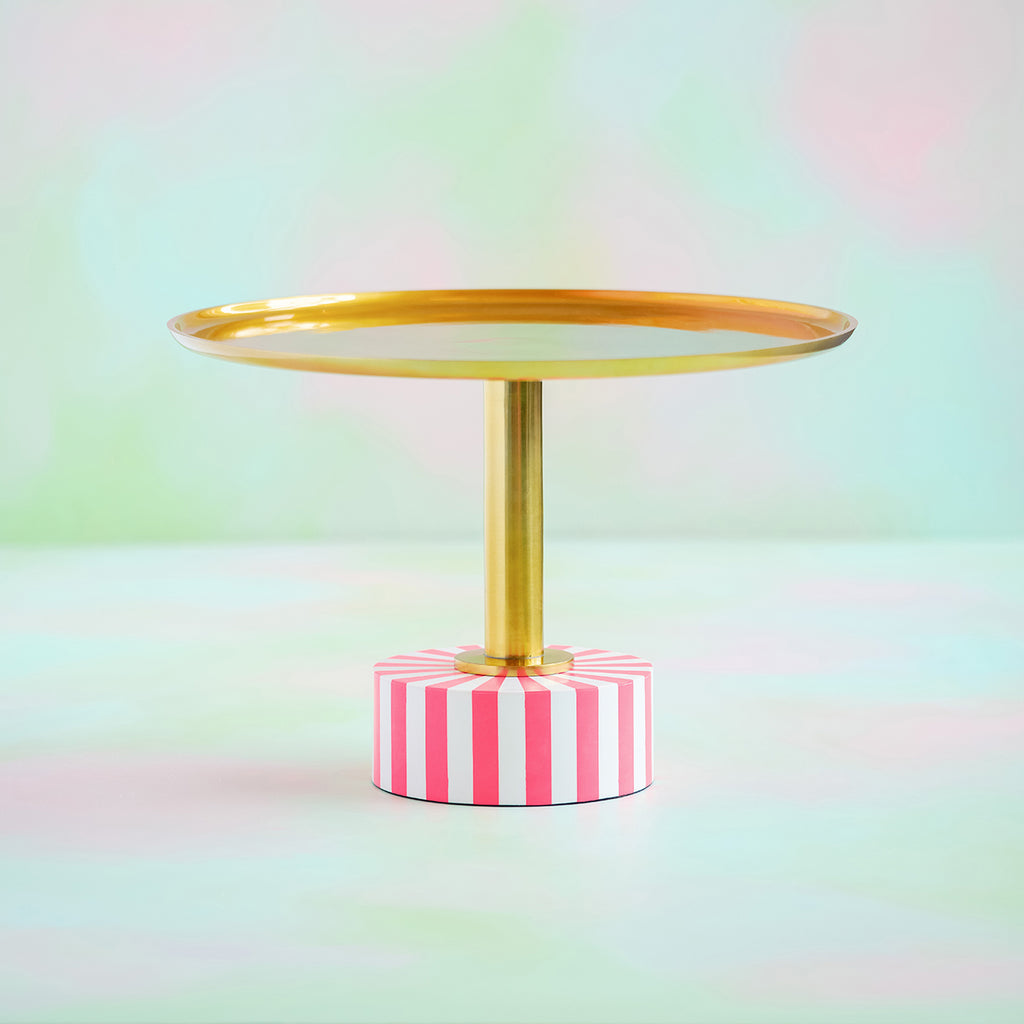 Large Hot Pink & Brass Topsy Twirly Table