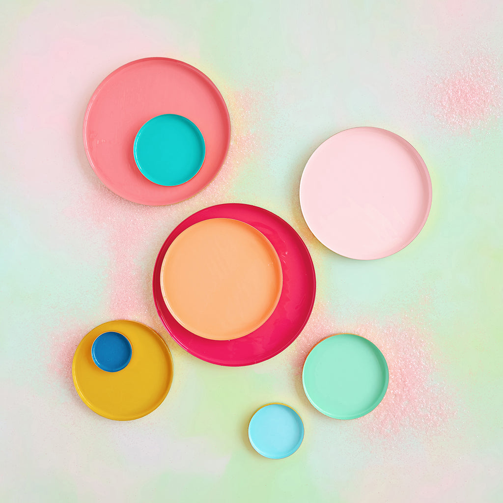 Small Rainbow Trays, Set of 9