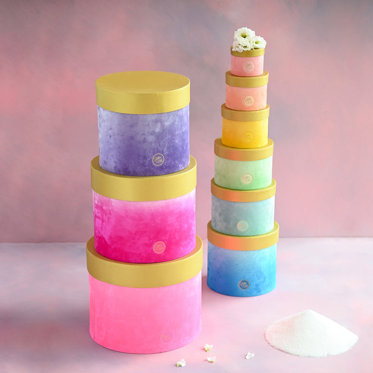 Patisserie Round Stacking Boxes - Glitterville Studios