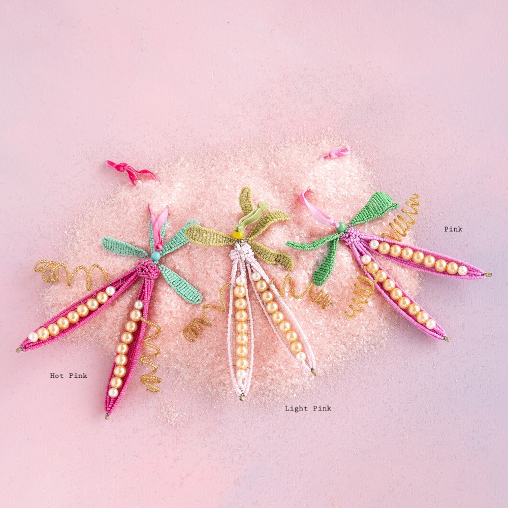 Pinky Peas Please Ornament