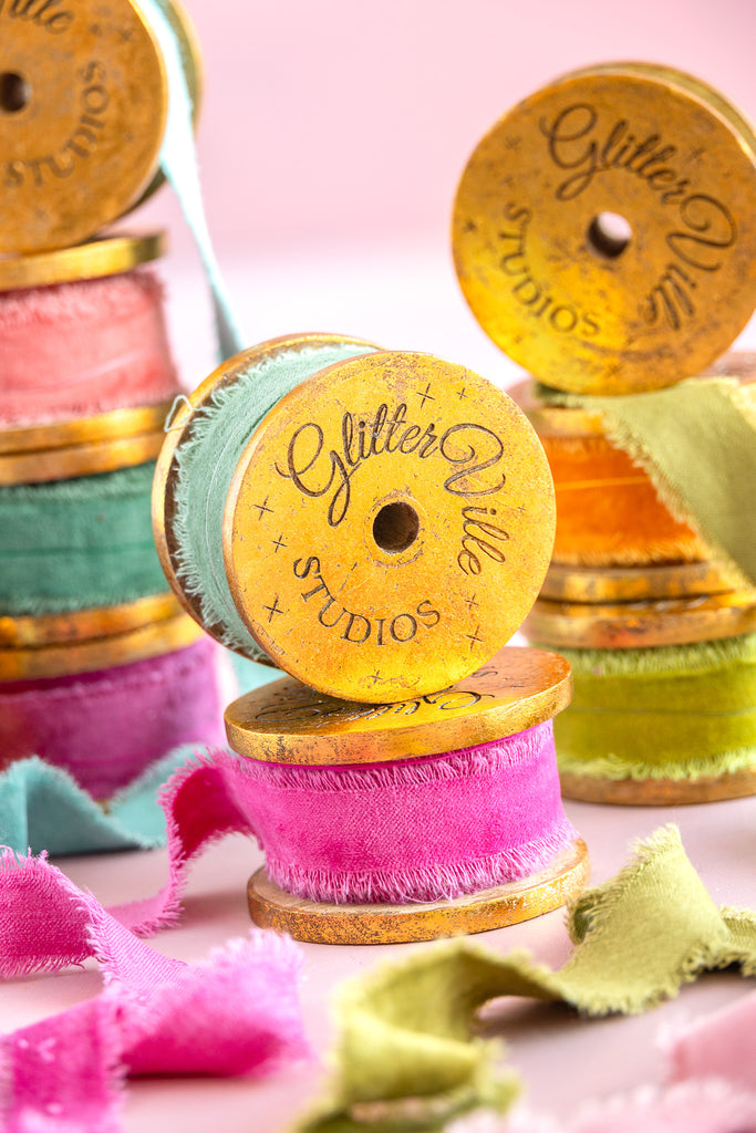 Frayed Velevet Spooled Ribbon, 1"