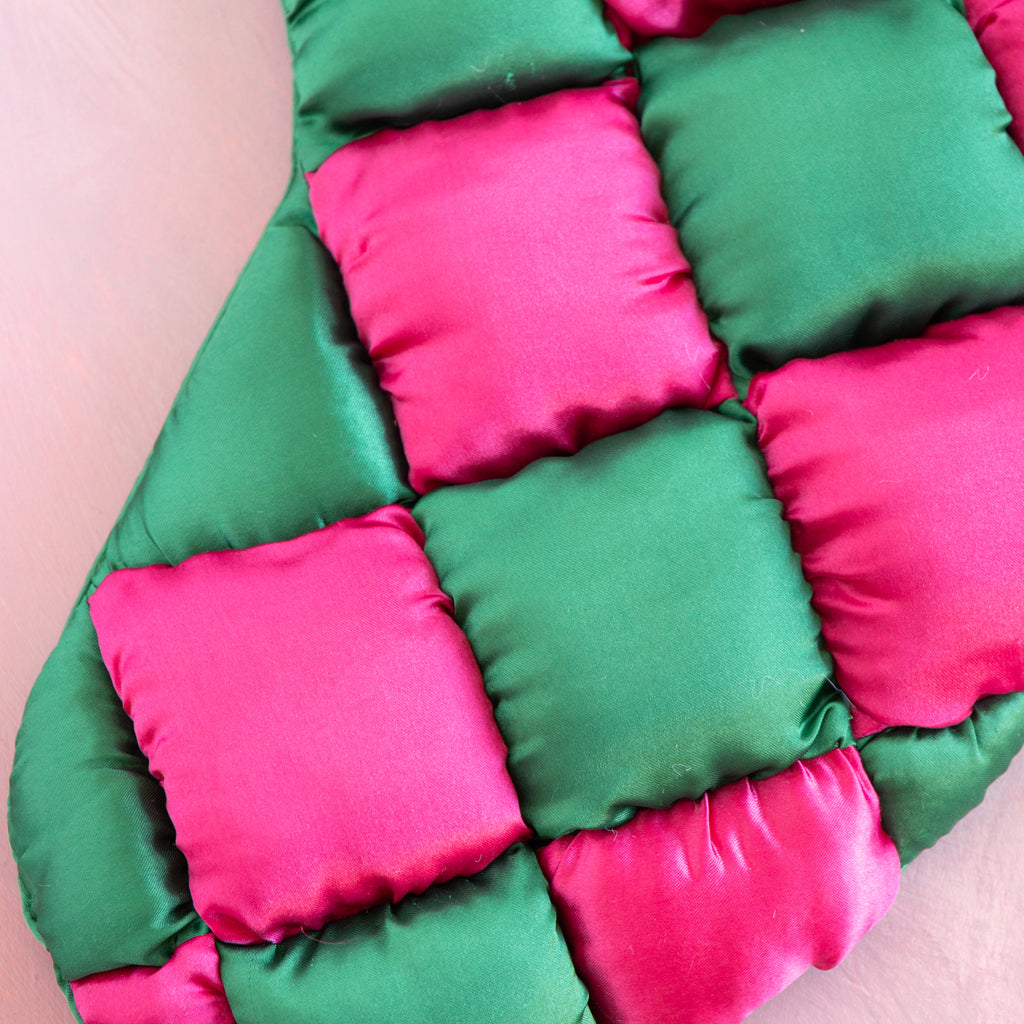 Puffy Checkerboard Stocking