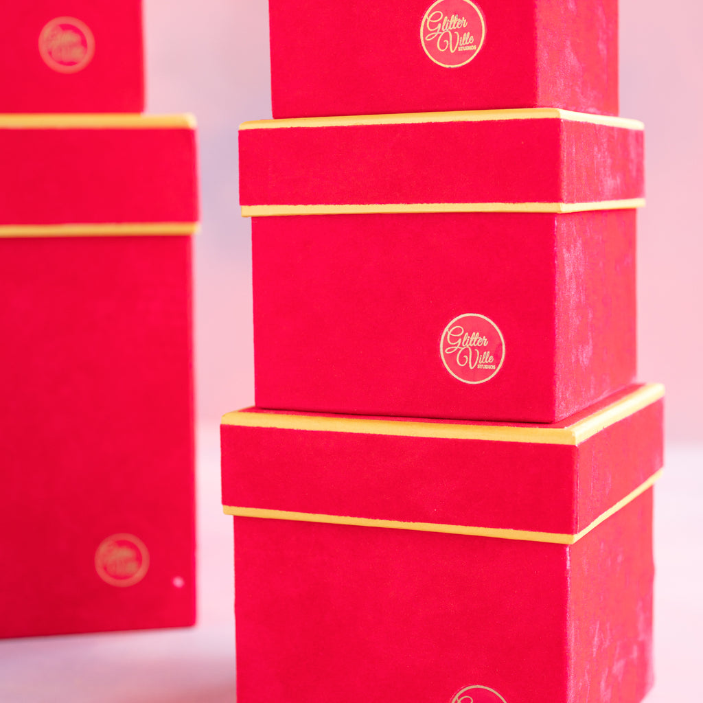 Patisserie Flocked Boxes, Set of 10