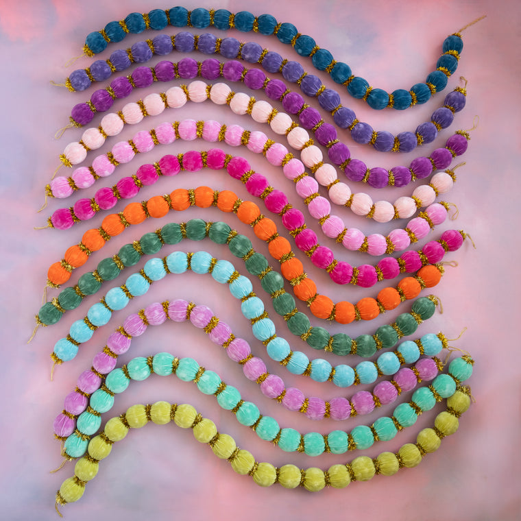 Velvet Tinsel & Ball Garland