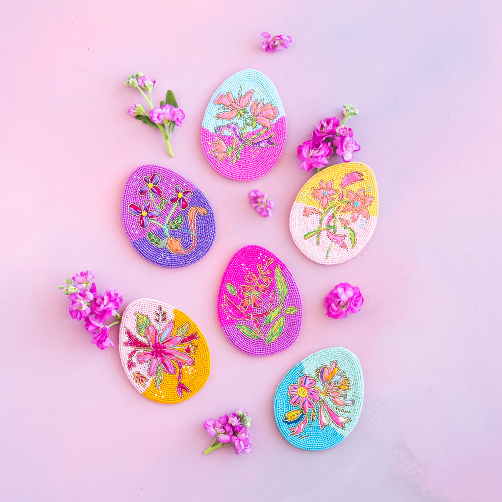 Frenchy Floral Egg Coaster Set