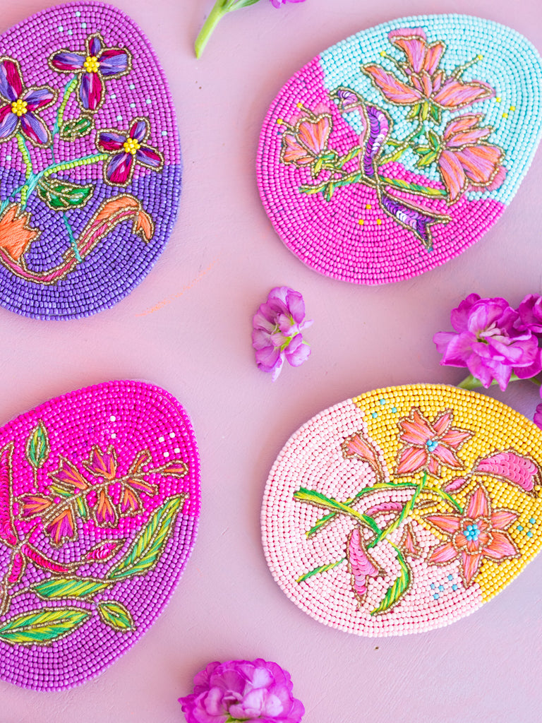 Frenchy Floral Egg Coaster Set