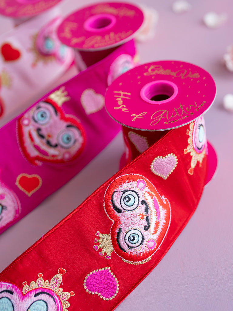 Royal Hearts Embroidered Ribbon
