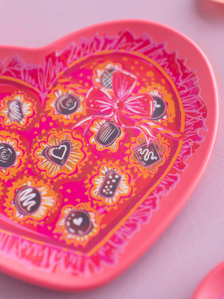 Glamorous Ganache Heart Plate Set