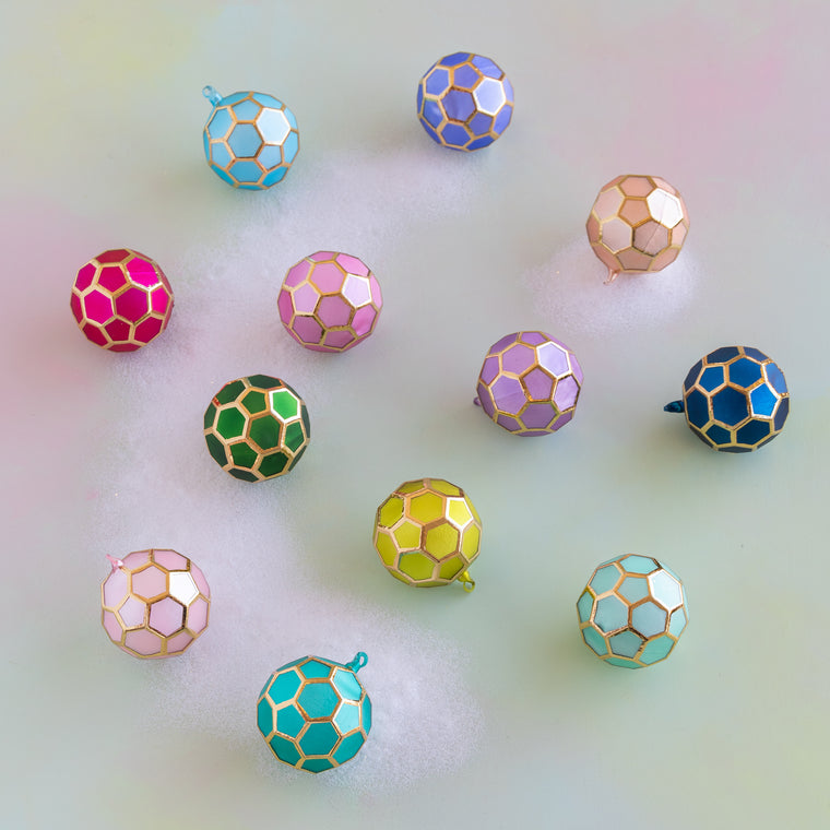 Satin Geometric Ornament Set