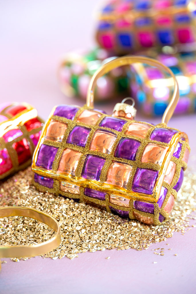 Candy Check Clutch Ornament