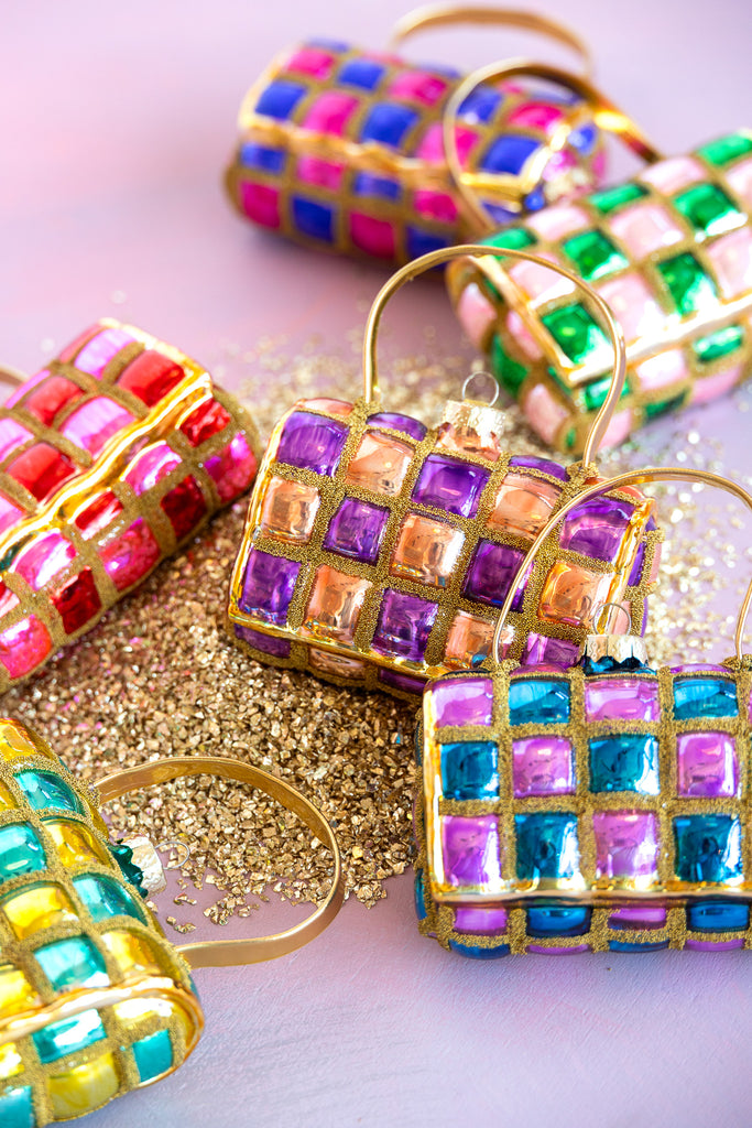 Candy Check Clutch Ornament