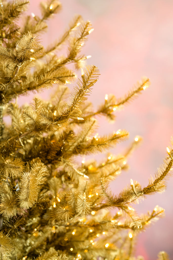 Gold Chandelier Pine Tree