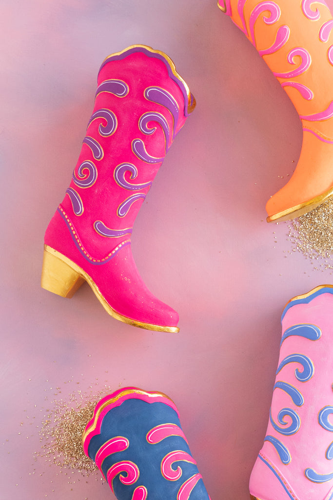 Glitter Up Cowboy Boot Display