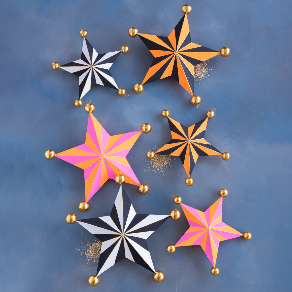 Halloween Stripe Star Set, Large