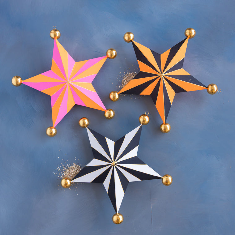 Halloween Stripe Star Set, Large