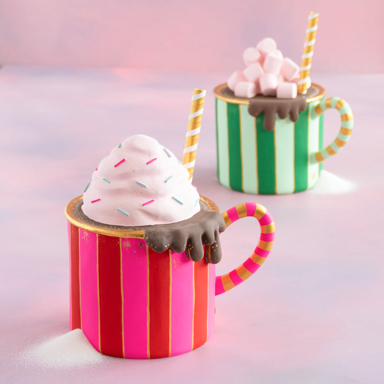 Stripe Hot Chocolate Display