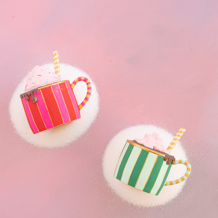 Stripe Hot Chocolate Ornament