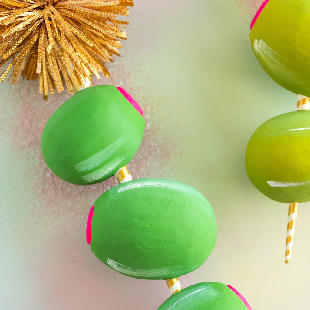 Tipsy Tinsel Olive Pick Display