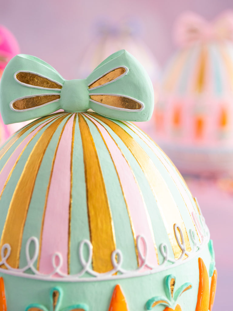 Springtime Sparkle Striped Egg Tabletop