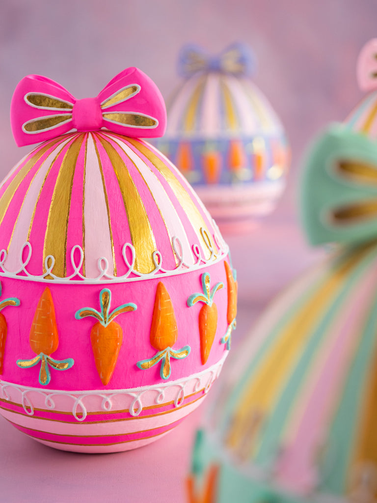 Springtime Sparkle Striped Egg Tabletop