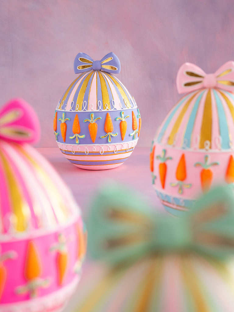 Springtime Sparkle Striped Egg Tabletop