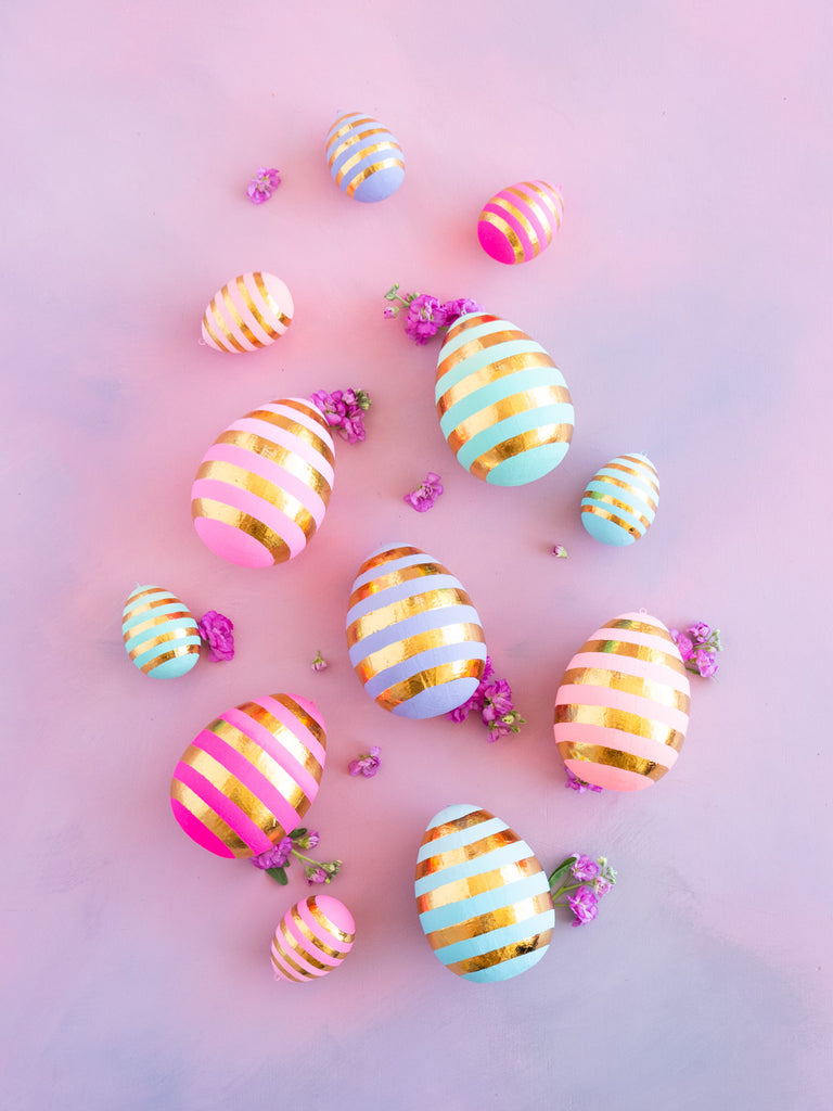 Petite Pastel Stripped Egg Ornament, Small