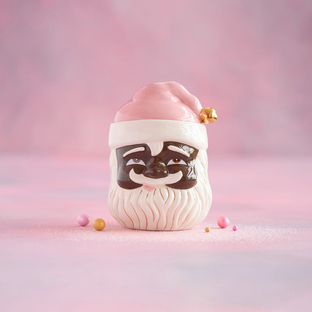 Papa Noel in Pink Cookie Jar