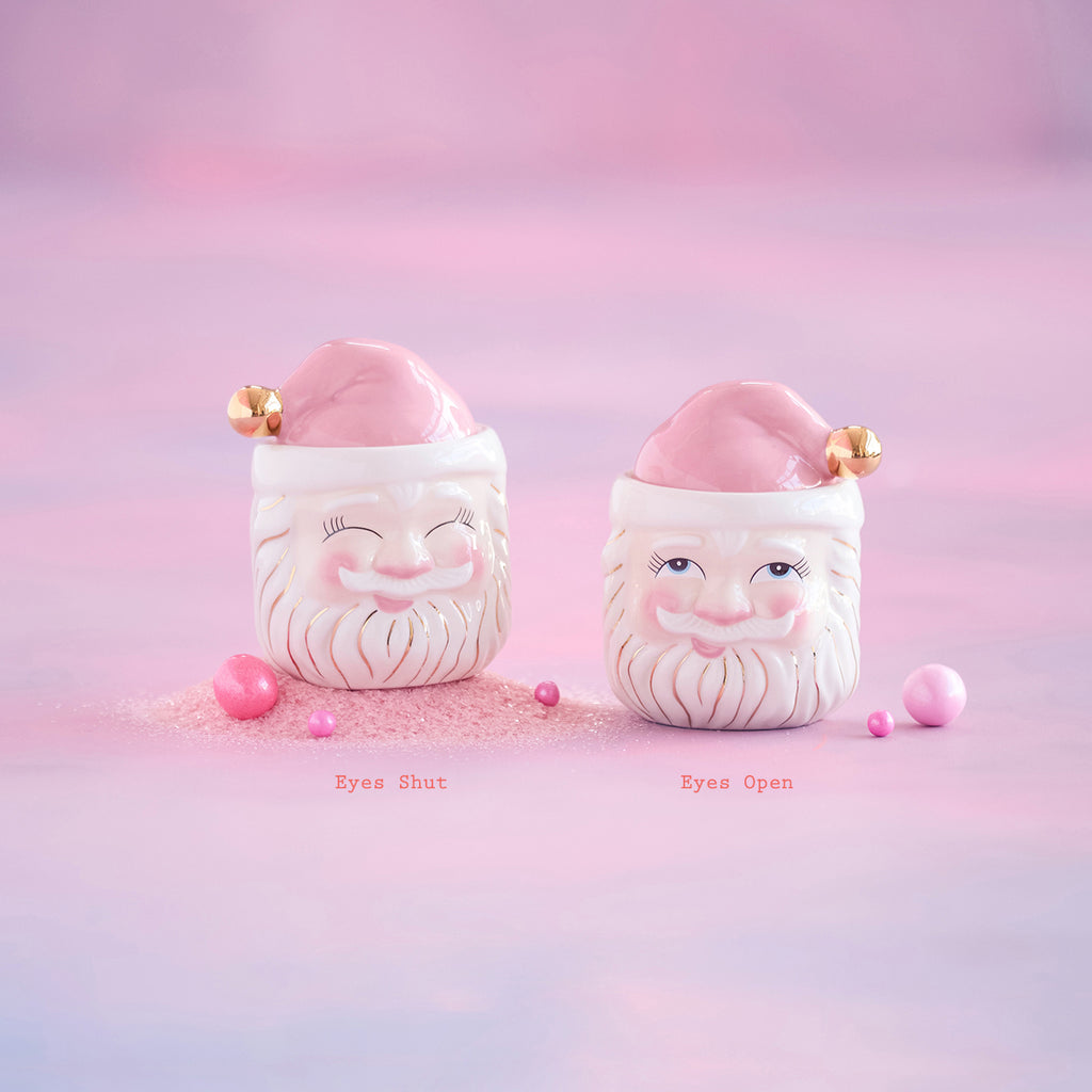 Papa Noel in Pink Candy Jar
