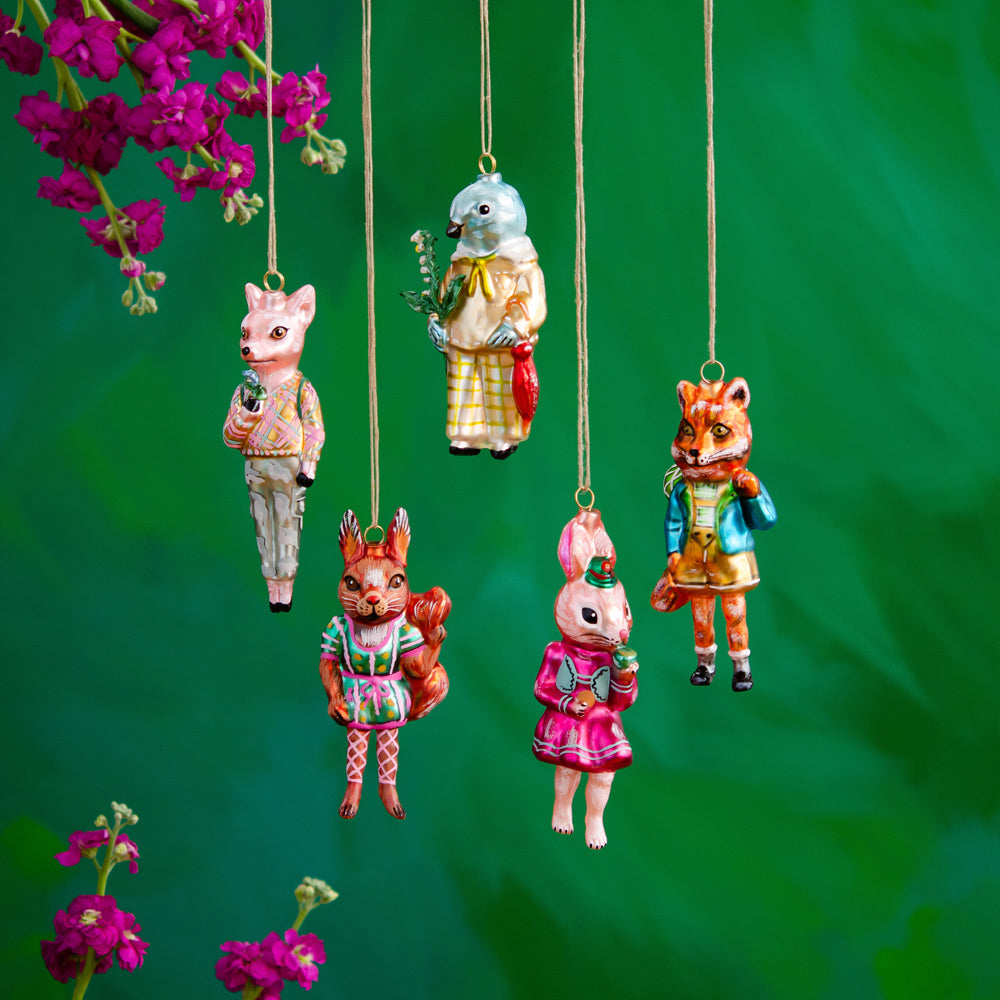 Nathalie Lété Dressed Woodland Animal Ornaments