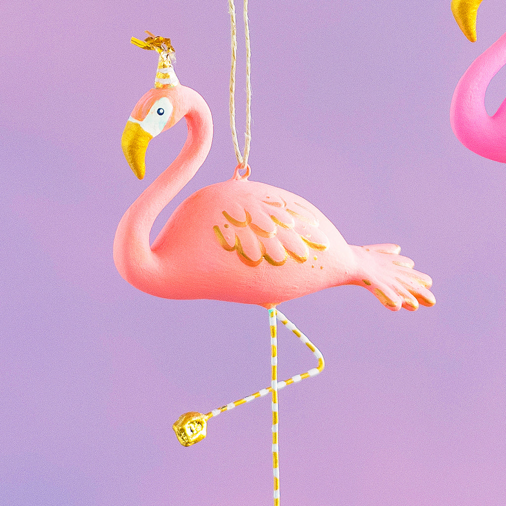 Party Flamingo Ornament