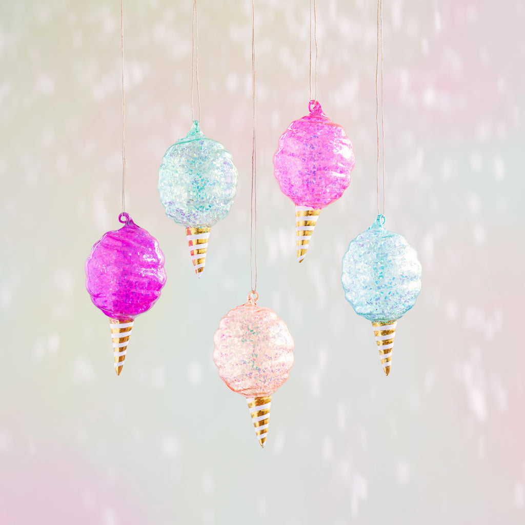 Iridescent Cotton Candy Ornament
