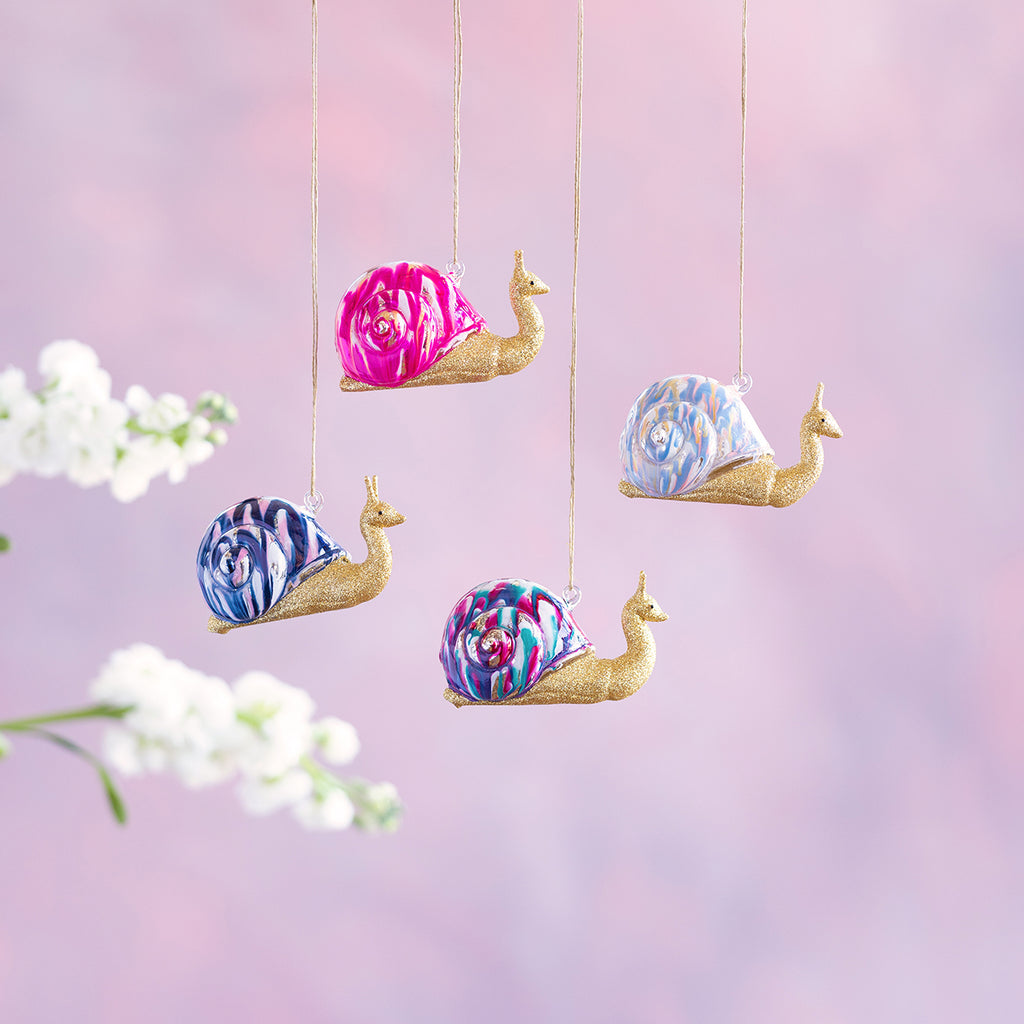 Marbled Snail Ornament