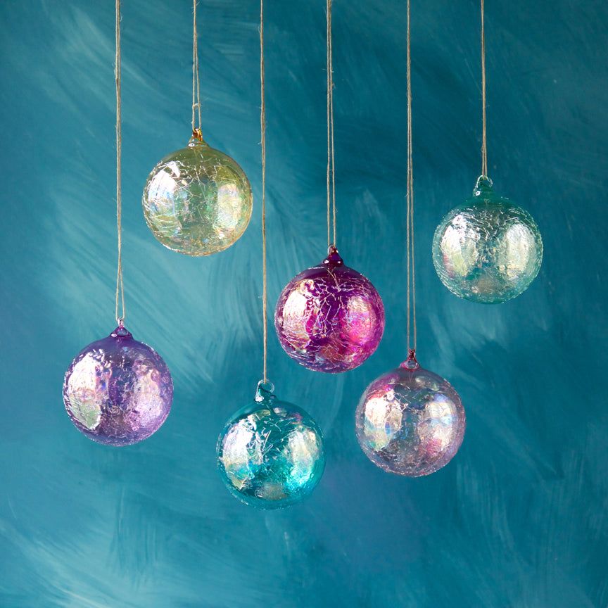 Ripple Iridescent Ball Ornament