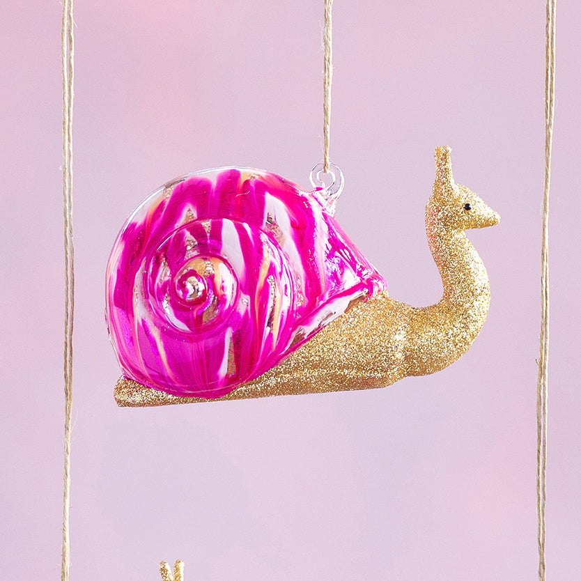 Marbled Snail Ornament